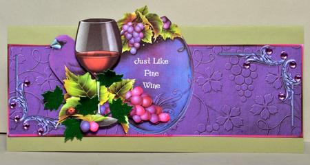 Just Like Fine Wine Over the Top Large Card by Kristina Norbat