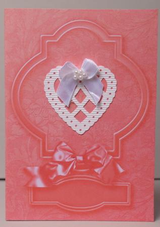 Coral Fancy Shaped Frame Card by Kristina Norbat