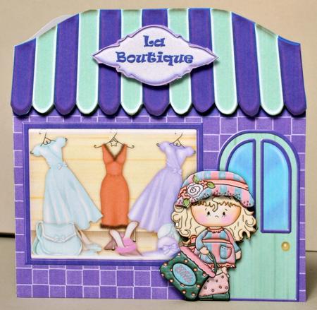 Fashion Shop Quick Shape Card & Decoupage by Kristina Norbat