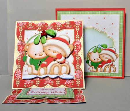 Mistletoe Kiss Easel Card Kit & Decoupage by Kristina Norbat