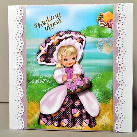 Little Miss Cupcakes Card Front by Kristina Norbat