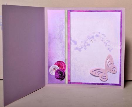 Purple Birdcage & Paper Flower 8x8inch Insert by Kristina Norbat