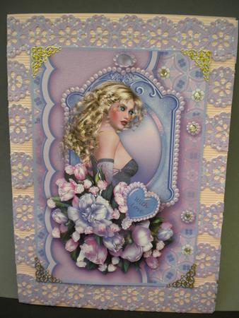 Kira Cameo Lilac Kit, 6 Pages, Including Decoupage Step by Step by Kristina Norbat