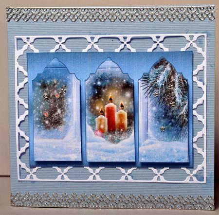 Christmas Through the Window Triptych by Kristina Norbat