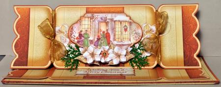 Large Dl Christmas Cracker Easel Card Kit Vintage Inn by Kristina Norbat