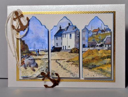 Fishing Village Triptych by Kristina Norbat