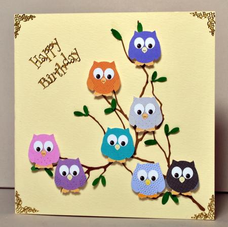 Set of 10 Owls (no. 2) by Kristina Norbat