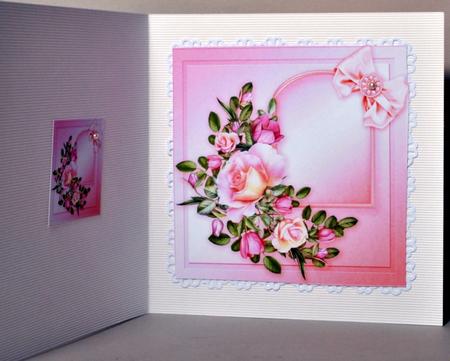 Roses with a Polka Dot Arch - 8in x 8in Insert Plate by Kristina Norbat