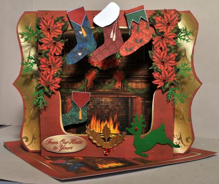 3D Shadow Box - the Stockings Were Hung by Kristina Norbat