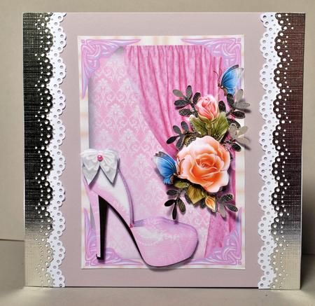 Shoe Show and Glory Roses Card Front by Kristina Norbat