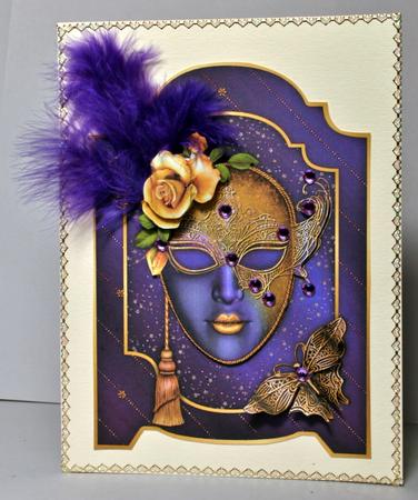 Masquerade Rose Screen Card by Kristina Norbat