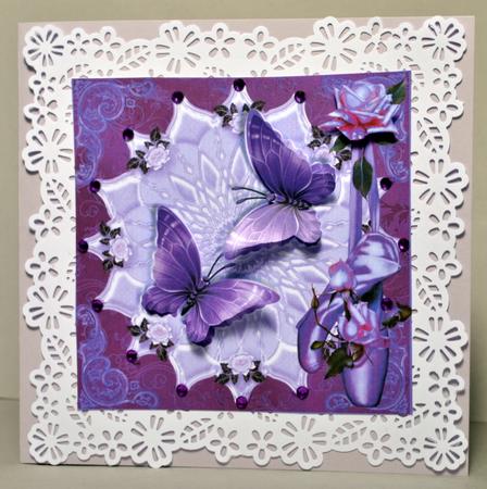 Ballet and Butterfly's Card Topper by Kristina Norbat