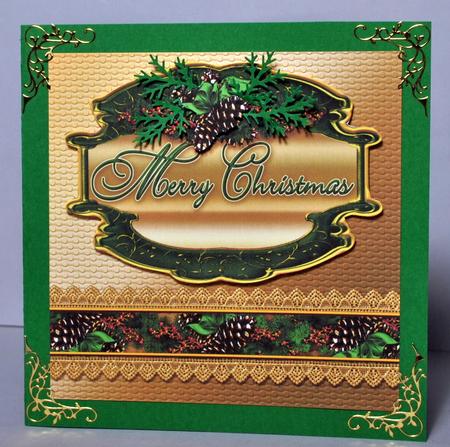 Sentiment Panels Merry Christmas Red and Green by Kristina Norbat