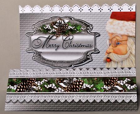 Sentiment Panels Merry Christmas Gold and Silver by Kristina Norbat