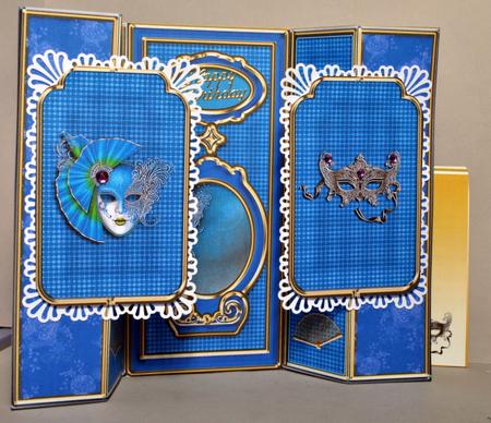 Double Fold Back Masquerade Kit in Blue by Kristina Norbat