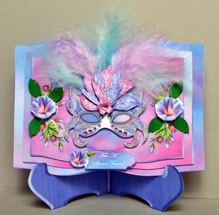 Venetian Masque Book Card and Stand Kit by Kristina Norbat