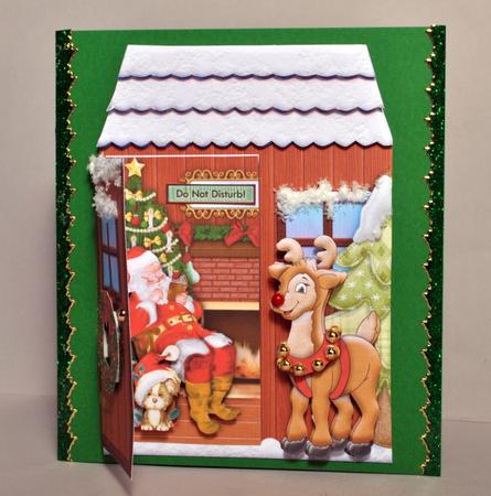 Santa at Home Christmas Behind the Door Open & See by Kristina Norbat