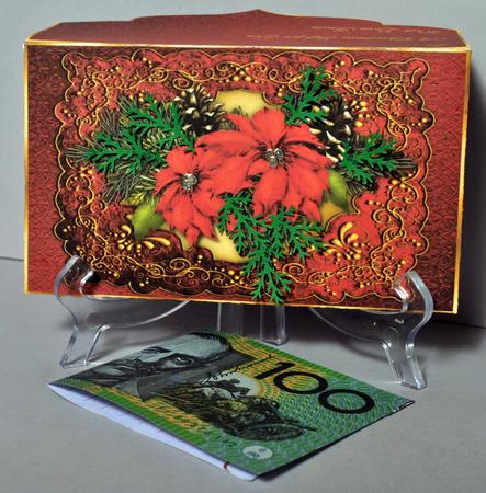 Christmas Poinsettia Money/gift Voucher Wallet by Kristina Norbat
