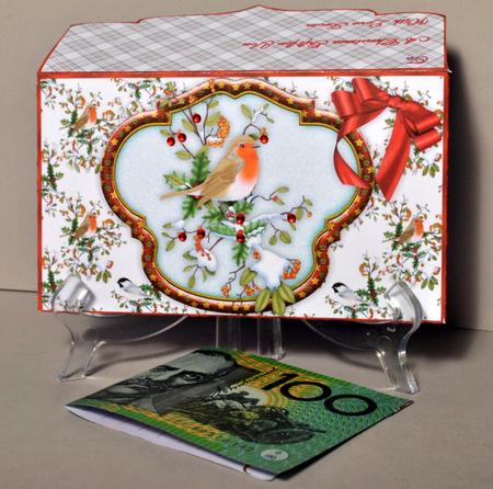 The Christmas Robin Money/gift Voucher Wallet by Kristina Norbat