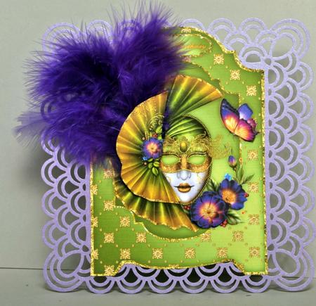 Fan Masquerade A4 Screen Card by Kristina Norbat