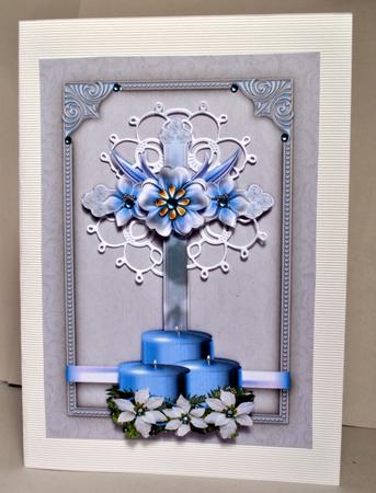 Cross and Candles (multi Use) Card Front by Kristina Norbat