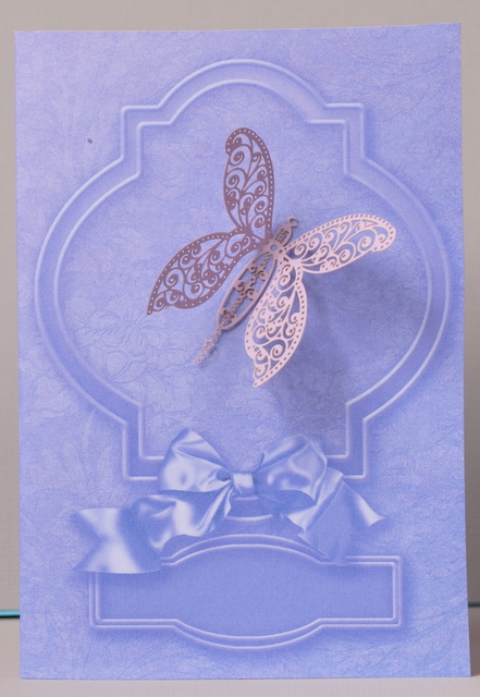 Lilac Fancy Shaped Frame Card by Kristina Norbat