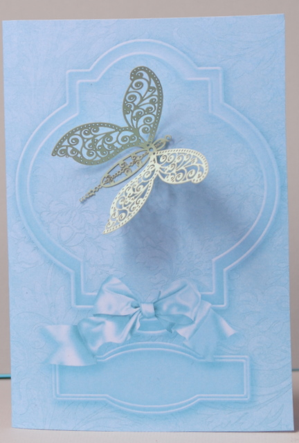 Sky Blue Fancy Shaped Frame Card by Kristina Norbat