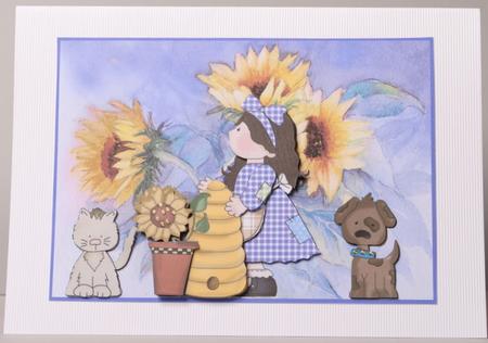 Patchwork Pals in the Sunflowers by Kristina Norbat