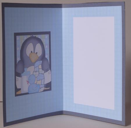 Baby Penguin Pingu Boy Card Insert 2 by Kristina Norbat
