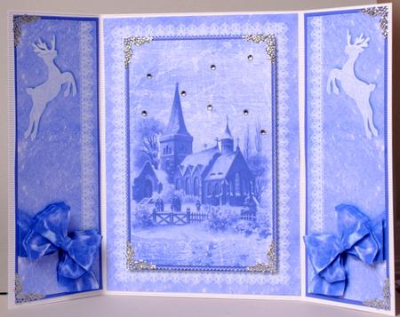 Christmas Church in Lavender - Sheet 2 Decoupage by Kristina Norbat