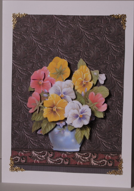 Brown Embossed Paisley with Border Backing Paper by Kristina Norbat