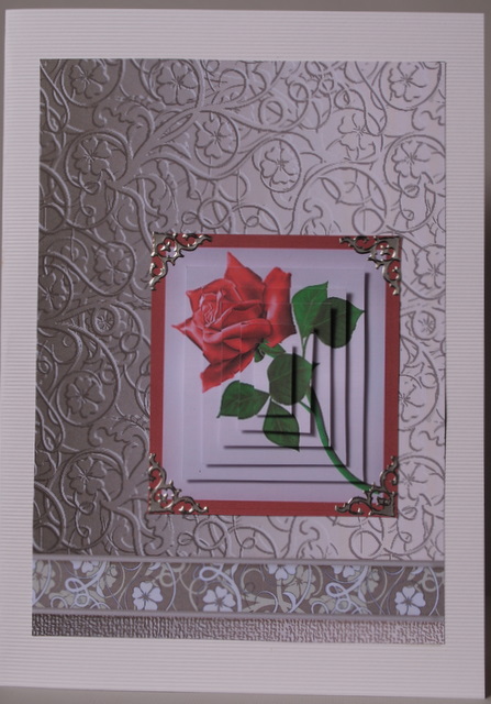Taupe Swirls and Flowers Embossed with Border Backing Paper by Kristina Norbat