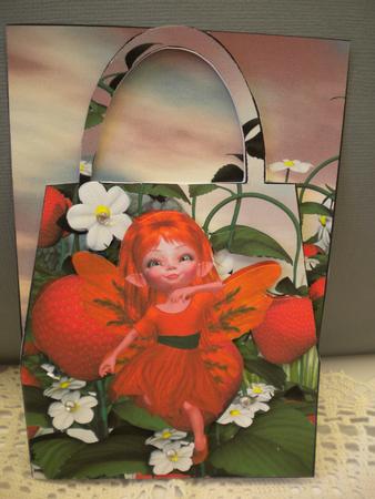 The Strawberry Patch Handbag Card by Kristina Norbat