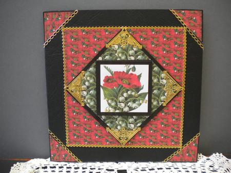 Poppy Geometric Pyramid Panel Card Front by Kristina Norbat