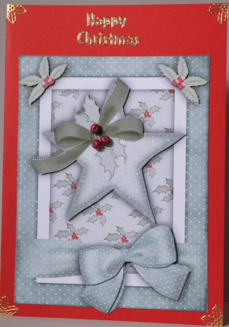 A Christmas Star Step by Step A5 Card Front by Kristina Norbat