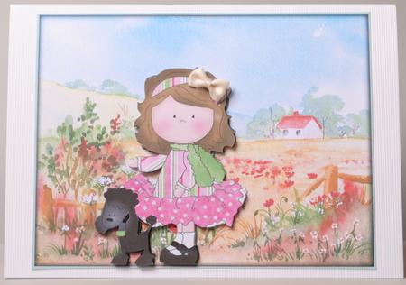 Walking the Dog in Poppy Field by Kristina Norbat