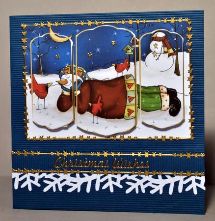 Christmas Birdie Chit Chat Christmas Card by Kristina Norbat