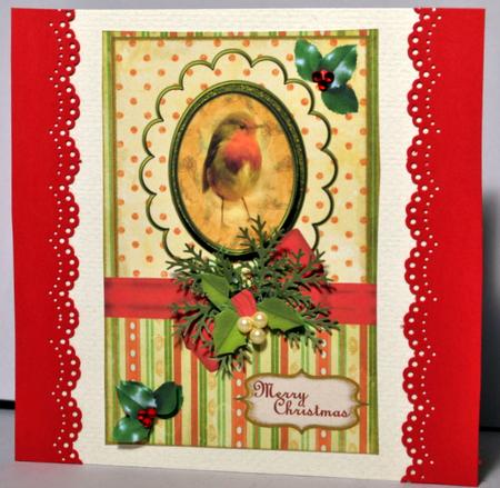 Christmas Robin Vintage Toppers by Kristina Norbat