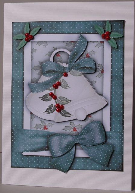Christmas Bells A5 Card Front by Kristina Norbat