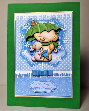 My Ears Are Cold Christmas Topper Decoupage Insert Mini Kit by Kristina Norbat