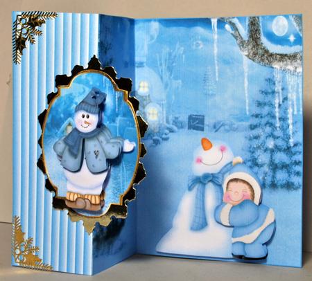 Snowman No Hole Foldback Card Mini Kit by Kristina Norbat
