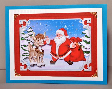 Santa and Rudolph by Kristina Norbat