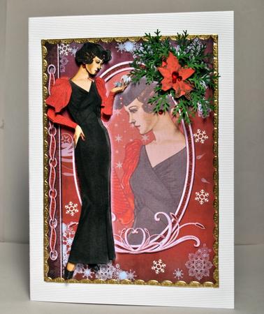 Dressed for Christmas Fashion Reflections Decoupage by Kristina Norbat