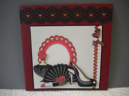 Black and Red 3D with Card Topper by Kristina Norbat