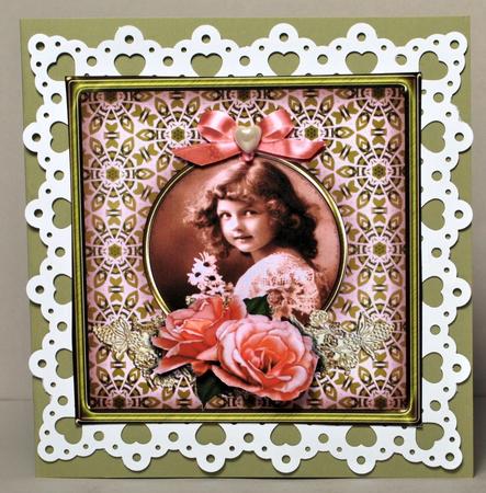 Vintage Girl and Antique Roses by Kristina Norbat