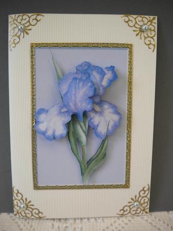 Purple Iris Decoupage by Kristina Norbat