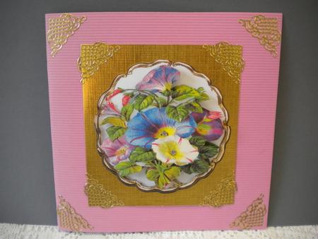 Petunias in a Gold Ring by Kristina Norbat