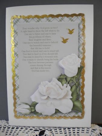 Wedding Roses Card Front by Kristina Norbat