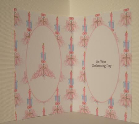 Girls Christening Candle Insert by Kristina Norbat