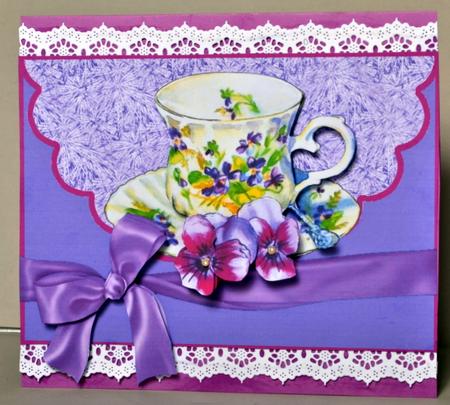 A Lovely Cup of Tea (2) Envelope Card by Kristina Norbat